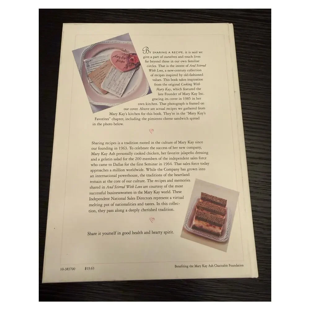 Mary Kay Cookbook And Stirred with Love Hardcover Book